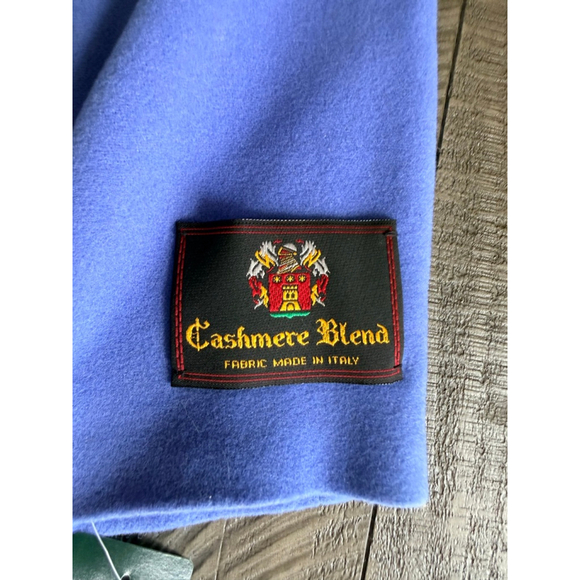 Vintage Y2K Harvé Benard Wool Cashmere Blend Blue Longline Jacket Sz 12 NWT - Picture 9 of 9